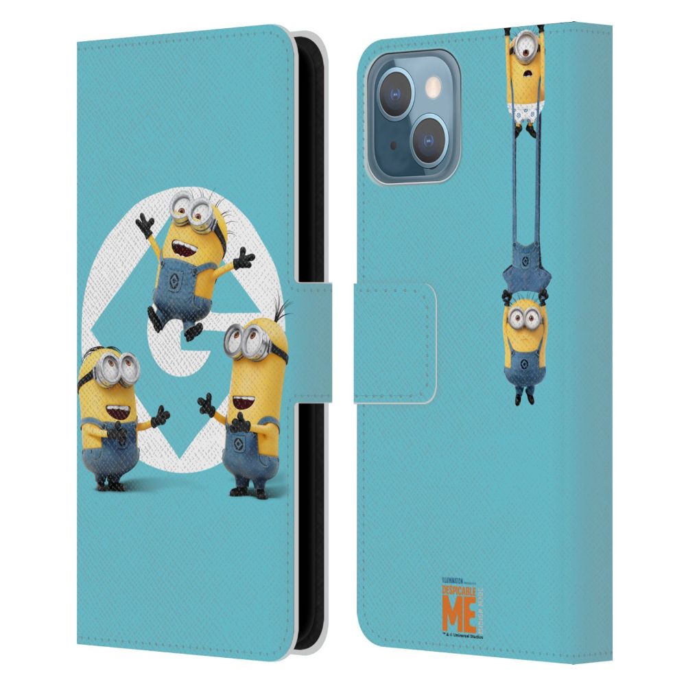 MINIONS ミニオンズ (公開 10周年 ) - Group Toss レザー手帳型 / Apple iPhoneケース - PGS